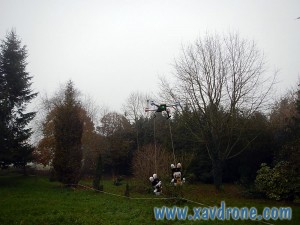 les lapins crétins en drone