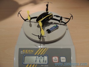 Poids blade nano QX avec batterie e-flite