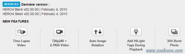 nouveautes gopro  hero 4