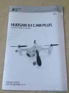 notice Hubsan X4 Cam Plus