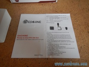 notice Eachine 200 FPV